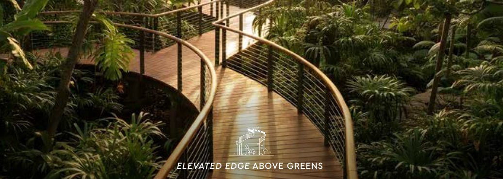 Elevated walkway above greens